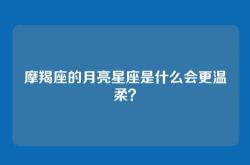 摩羯座的月亮星座是什么会更温柔？