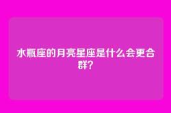 水瓶座的月亮星座是什么会更合群？