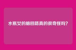 水瓶女的脑回路真的很奇怪吗？