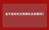 金牛座和处女座相处会很累吗？