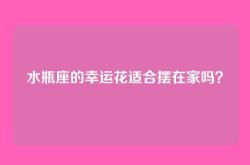 水瓶座的幸运花适合摆在家吗？