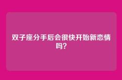 双子座分手后会很快开始新恋情吗？