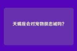 天蝎座会对宠物很忠诚吗？