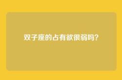 双子座的占有欲很弱吗？