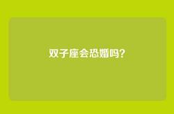 双子座会恐婚吗？