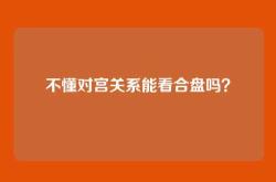 不懂对宫关系能看合盘吗？