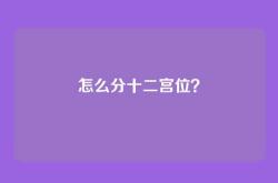 怎么分十二宫位？