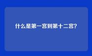 什么是第一宫到第十二宫？