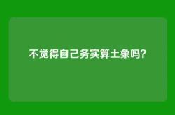 不觉得自己务实算土象吗？