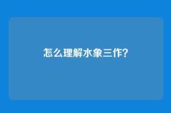 怎么理解水象三作？