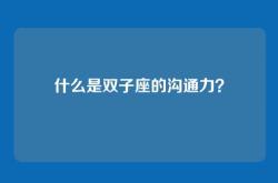 什么是双子座的沟通力？