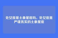 处女座是土象星座吗，处女座是严谨务实的土象星座