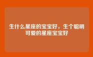 生什么星座的宝宝好，生个聪明可爱的星座宝宝好