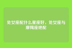 处女座配什么星座好，处女座与摩羯座绝配