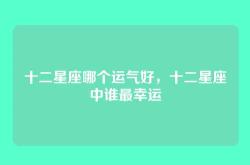 十二星座哪个运气好，十二星座中谁最幸运