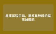 星座是娱乐吗，星座是纯粹的娱乐消遣吗