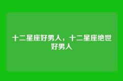 十二星座好男人，十二星座绝世好男人