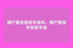 猎户星座是射手座吗，猎户星座并非射手座
