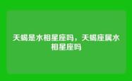 天蝎是水相星座吗，天蝎座属水相星座吗