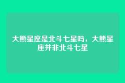 大熊星座是北斗七星吗，大熊星座并非北斗七星