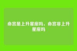 命宫是上升星座吗，命宫非上升星座吗