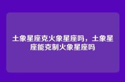 土象星座克火象星座吗，土象星座能克制火象星座吗