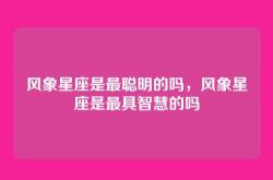 风象星座是最聪明的吗，风象星座是最具智慧的吗