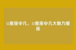 12星座中几，12星座中几大魅力星座