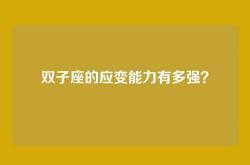 双子座的应变能力有多强？