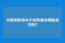 水瓶座职场中不按常理出牌能成功吗？
