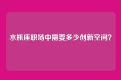水瓶座职场中需要多少创新空间？
