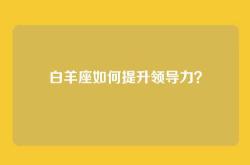 白羊座如何提升领导力？
