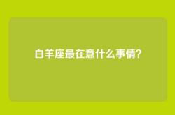 白羊座最在意什么事情？