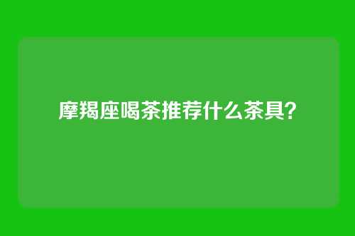 摩羯座喝茶推荐什么茶具？