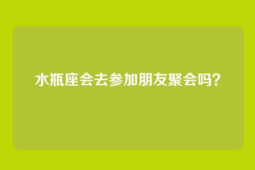 水瓶座会去参加朋友聚会吗？