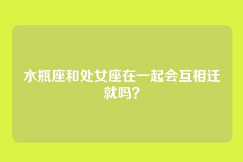 水瓶座和处女座在一起会互相迁就吗？