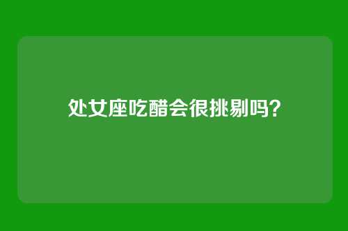 处女座吃醋会很挑剔吗?